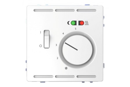 Термостат для теплого пола Schneider Electric MERTEN D-LIFE, с датчиком, белый лотос